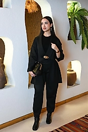 Gold Aksesuar Detaylı Blazer Ceket & Pantolon Takım